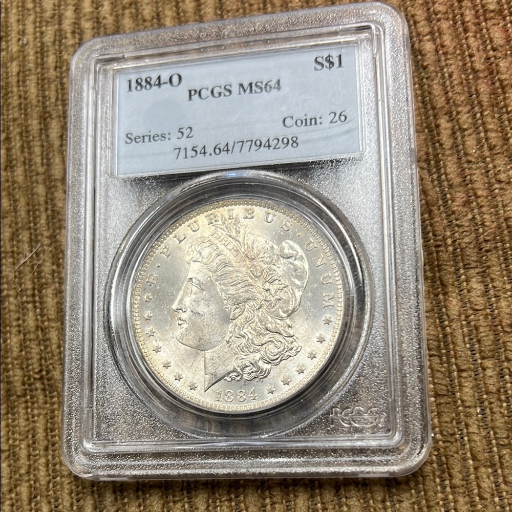 1884-O Morgan Silver Dollar PCGS MS64